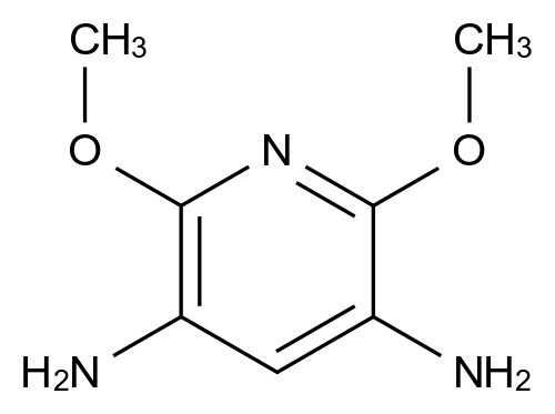 2,6-二甲氧基-3,5-二氨基吡啶 2,6-Dimethoxypyridine-3,5-diamine CAS 85679-78-3 结构式 Chemical Structure