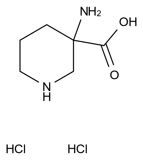 3-aminopiperidine-3-carboxylic acid dihydrochloride 3-aminopiperidine-3-carboxylic acid dihydrochloride CAS 76508-75-3 结构式 Chemical Structure