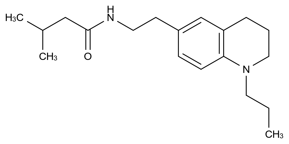  3-Methyl-N-(2-(1-propyl-1,2,3,4-tetrahydroquinolin-6-yl)ethyl)butanamide CAS 955591-86-3 结构式 Chemical Structure