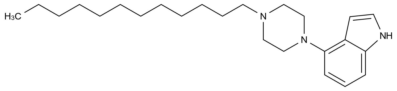 4-(4-dodecylpiperazin-1-yl)-1H-indole 4-(4-dodecylpiperazin-1-yl)-1H-indole CAS 334974-30-0 结构式 Chemical Structure