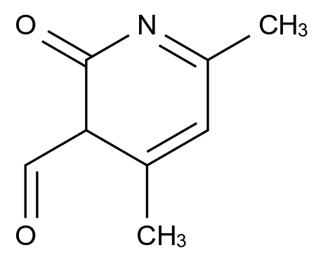  4,6-Dimethyl-2-oxo-2,3-dihydropyridine-3-carbaldehyde CAS 408526-57-8 结构式 Chemical Structure