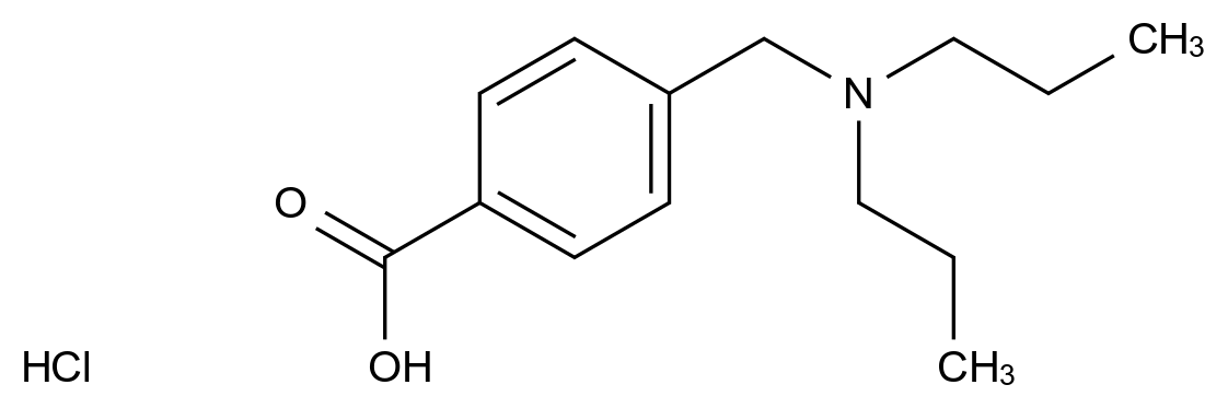 N/A 4-[(Dipropylamino)methyl]benzoic acid hydrochloride CAS 220122-27-0 结构式 Chemical Structure