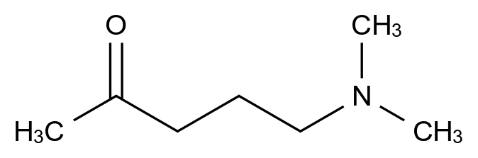  5-(Dimethylamino)pentan-2-one CAS 43018-61-7 结构式 Chemical Structure