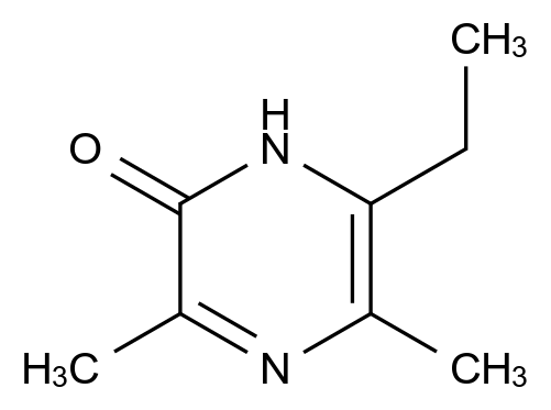 6-Ethyl-3,5-dimethylpyrazin-2(1H)-one CAS 68808-17-3 结构式 Chemical Structure