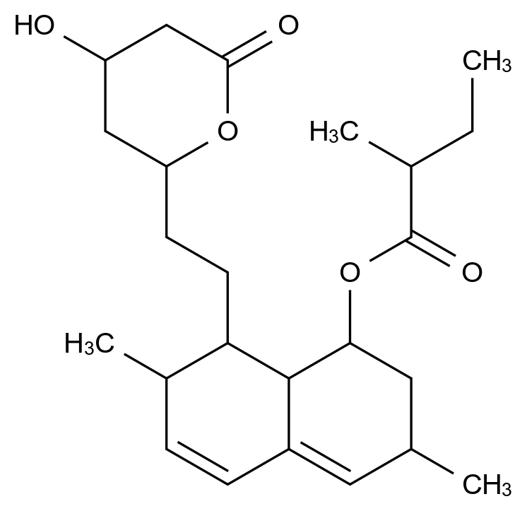 8-(2-(4-Hydroxy-6-oxotetrahydro-2h-pyran-2-yl)ethyl)-3,7-dimethyl-1,2,3,7,8,8a-hexahydronaphthalen-1-yl 2-methylbutanoate CAS 79952-43-5 chemical structure