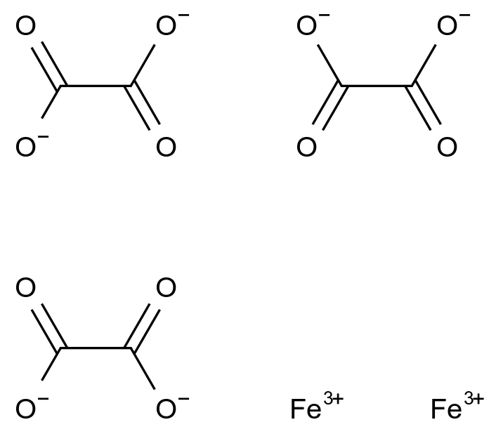 草酸铁 Ferric oxalate CAS 2944-66-3 结构式 Chemical Structure