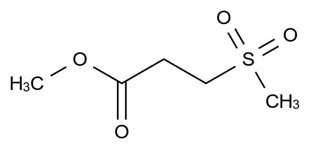 3-(甲基磺酰基)丙酸甲酯 Methyl 3-(methylsulfonyl)propanoate CAS 89211-37-0 结构式 Chemical Structure