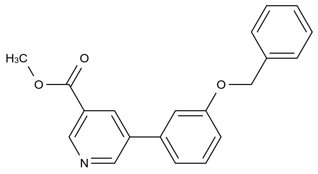  Methyl 5-[3-(benzyloxy)phenyl]nicotinate CAS 893740-30-2 结构式 Chemical Structure