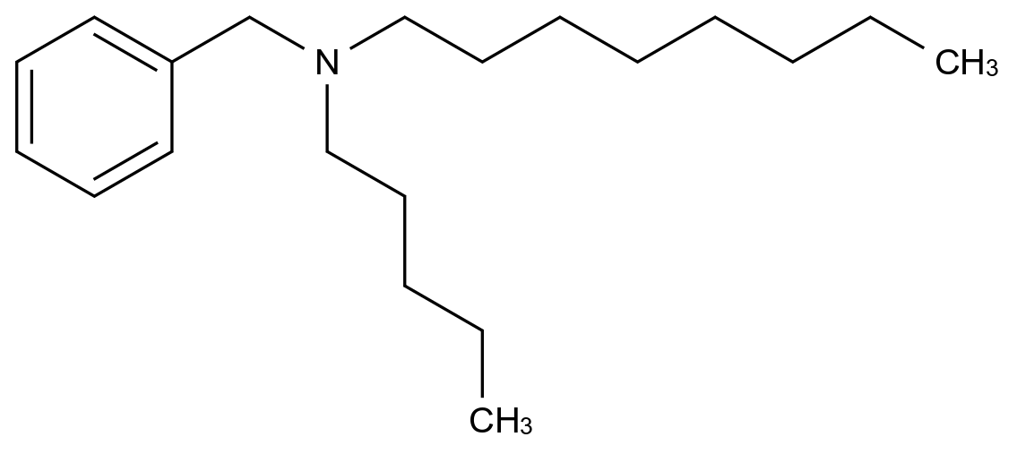N-苄基-N-戊基辛烷-1-胺 N-Benzyl-N-pentyloctan-1-amine CAS 70289-19-9 结构式 Chemical Structure