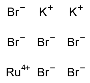 Ruthenate(2-), hexabromo-, potassium (1:2), (OC-6-11)- CAS 52637-67-9 chemical structure