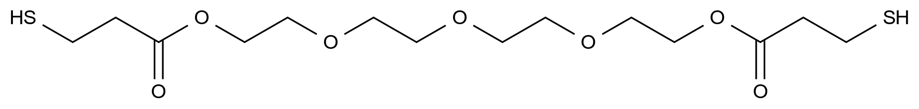 四乙烯乙二醇双(3-巯基丙酸) Tetraethyleneglycolbis(3-mercaptopropionatE) CAS 68891-92-9 结构式 Chemical Structure