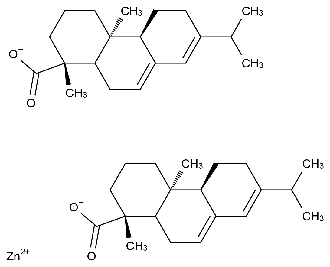 Zinc resinate CAS 9010-69-9 chemical structure