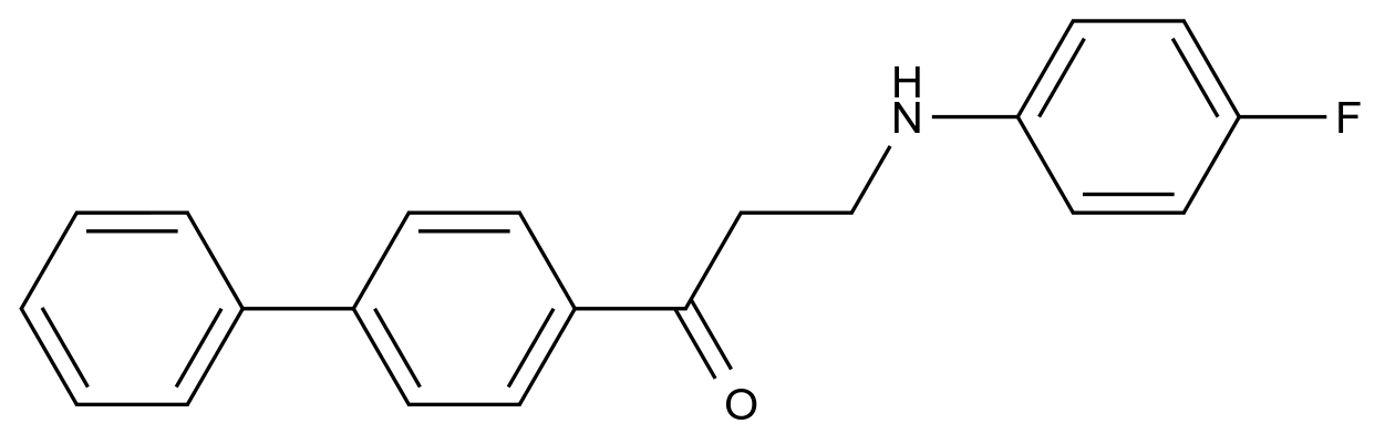 CAS No.:279672-36-5,1-([1,1'-Biphenyl]-4-yl)-3-((4-fluorophenyl)amino)propan-1-one