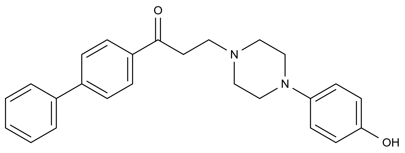 CAS No.:477328-81-7,1-([1,1'-Biphenyl]-4-yl)-3-(4-(4-hydroxyphenyl)piperazin-1-yl)propan-1-one