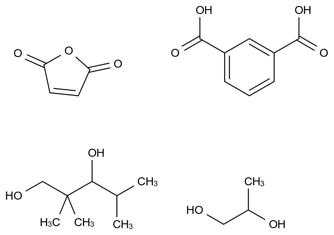  1,3-Benzenedicarboxylic acid, polymer with 2,5-furandione, 1,2-propanediol and 2,2,4-trimethyl-1,3-pentanediol CAS 55527-36-1 结构式 Chemical Structure
