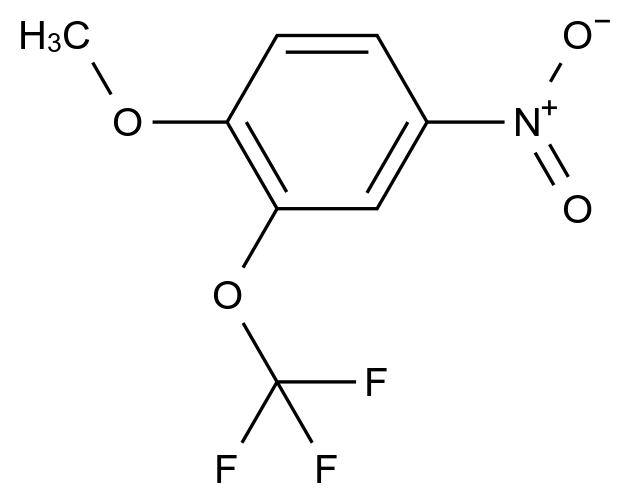  1-Methoxy-4-nitro-2-(trifluoromethoxy)benzene CAS 647855-18-3 结构式 Chemical Structure