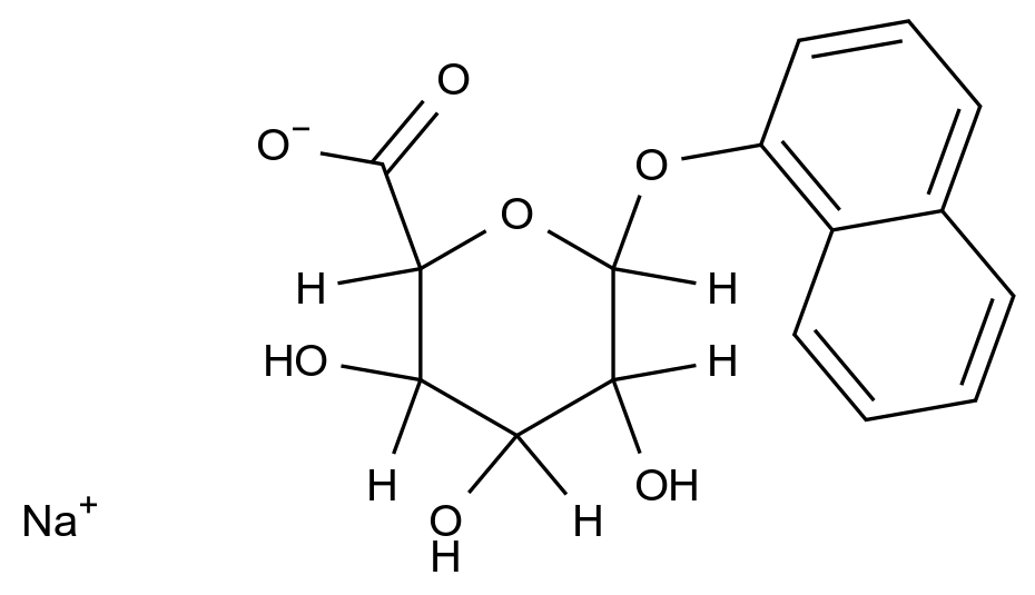  1-Naphthol β-D-Glucuronide Sodium Salt CAS 83833-12-9 结构式 Chemical Structure