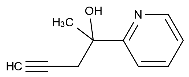 2-(2-吡啶基)-4-戊炔-2-醇 2-(2-Pyridyl)-4-pentyn-2-ol CAS 54136-95-7 结构式 Chemical Structure