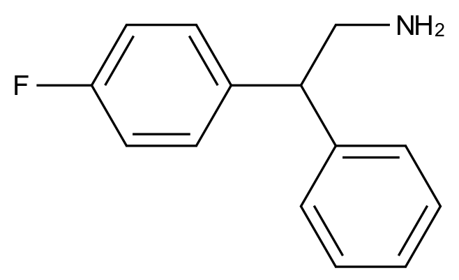  2-(4-Fluorophenyl)-2-phenylethan-1-amine CAS 2927-79-9 结构式 Chemical Structure