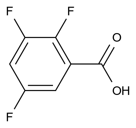 2,3,5-三氟苯甲酸 2,3,5-Trifluorobenzoic Acid CAS 654-87-5 结构式 Chemical Structure