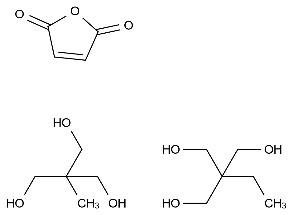 2,5-Furandione, polymer with 2-ethyl-2-(hydroxymethyl)-1,3-propanediol and 2-(hydroxymethyl)-2-methyl-1,3-propanediol CAS 74499-73-3 chemical structure