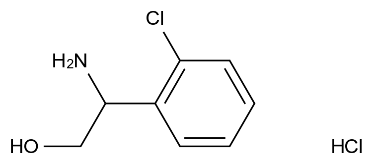  2-Amino-2-(2-chlorophenyl)ethanol hydrochloride CAS 2027496-47-3 结构式 Chemical Structure
