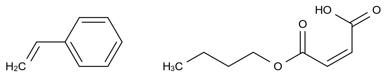  2-Butenedioic acid (2Z)-, 1-butyl ester, polymer with ethenylbenzene CAS 25215-62-7 结构式 Chemical Structure