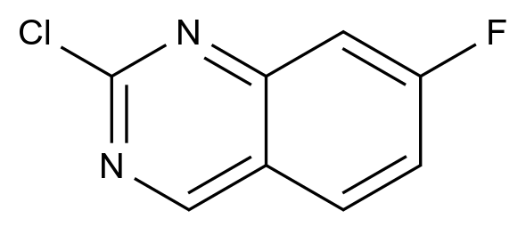 2-氯-7-氟喹唑啉 2-Chloro-7-fluoroquinazoline CAS 956101-10-3 结构式 Chemical Structure