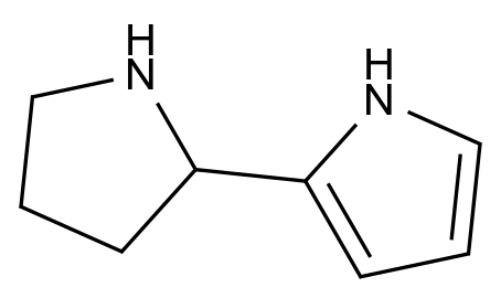 2-pyrrolidin-2-yl-1H-pyrrole 2-pyrrolidin-2-yl-1H-pyrrole CAS 5666-13-7 结构式 Chemical Structure