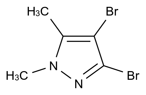  3,4-Dibromo-1,5-dimethyl-1h-pyrazole CAS 5775-95-1 结构式 Chemical Structure