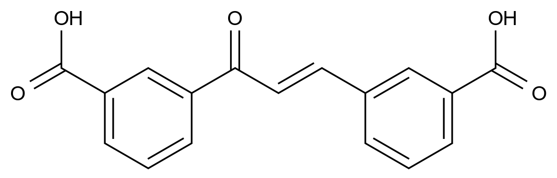  3-[3-(3-Carboxyphenyl)-1-oxo-2-propen-1-yl]-benzoic acid CAS 862778-23-2 结构式 Chemical Structure