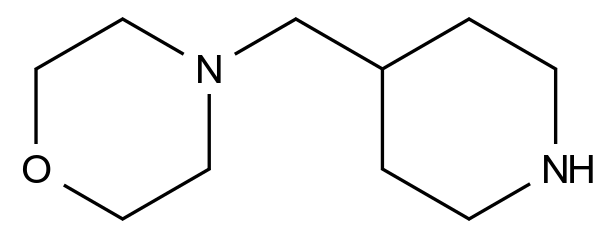 4-(4-哌啶基甲基)吗啉 4-(4-Piperidylmethyl)morpholine CAS 81310-62-5 结构式 Chemical Structure
