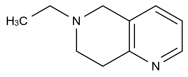 6-乙基-5,6,7,8-四氢-1,6-萘啶 6-Ethyl-5,6,7,8-tetrahydro-1,6-naphthyridine CAS 75509-82-9 结构式 Chemical Structure
