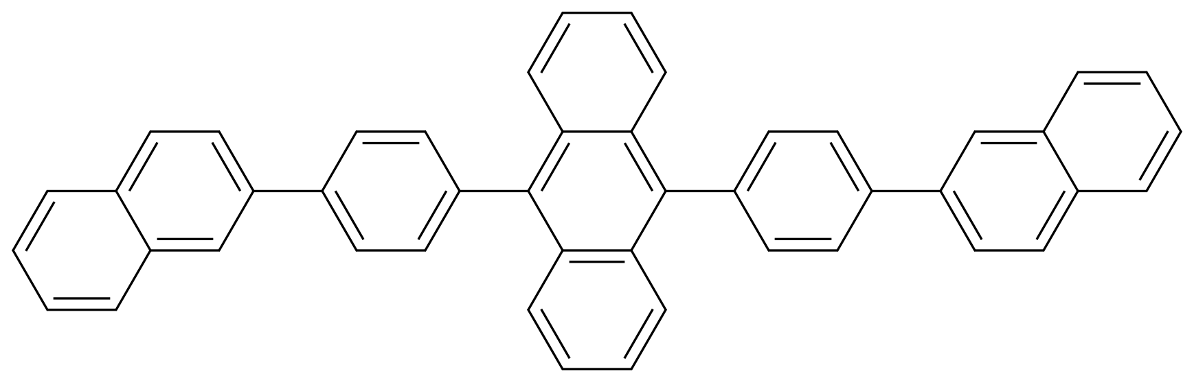  9,10-Bis(4-(naphthalen-2-yl)phenyl)anthracene CAS 377738-12-0 结构式 Chemical Structure