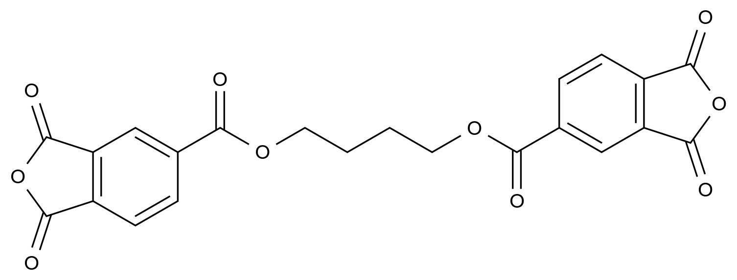 Butane-1,4-diyl bis(1,3-dioxo-1,3-dihydroisobenzofuran-5-carboxylate) CAS 2899-87-8 chemical structure