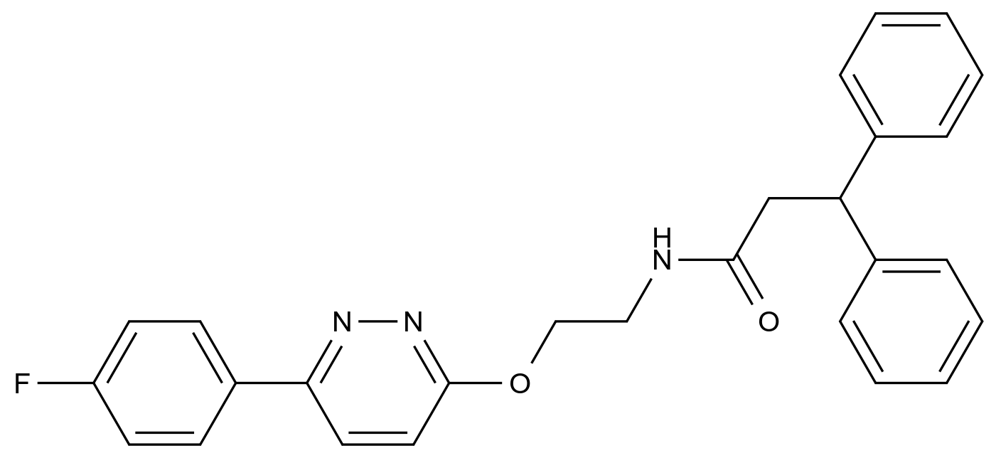  N-(2-((6-(4-Fluorophenyl)pyridazin-3-yl)oxy)ethyl)-3,3-diphenylpropanamide CAS 920364-62-1 结构式 Chemical Structure