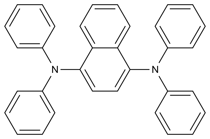  N1,N1,N4,N4-Tetraphenylnaphthalene-1,4-diamine CAS 244280-90-8 结构式 Chemical Structure