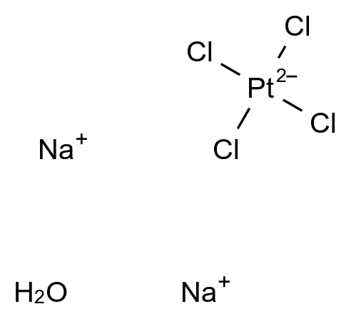 四氯铂(II)酸钠 水合物 207683-21-4
Sodium tetrachloroplatinate(II) hydrate, Premion?
MFCD00150187 CAS 207683-21-4 结构式 Chemical Structure
