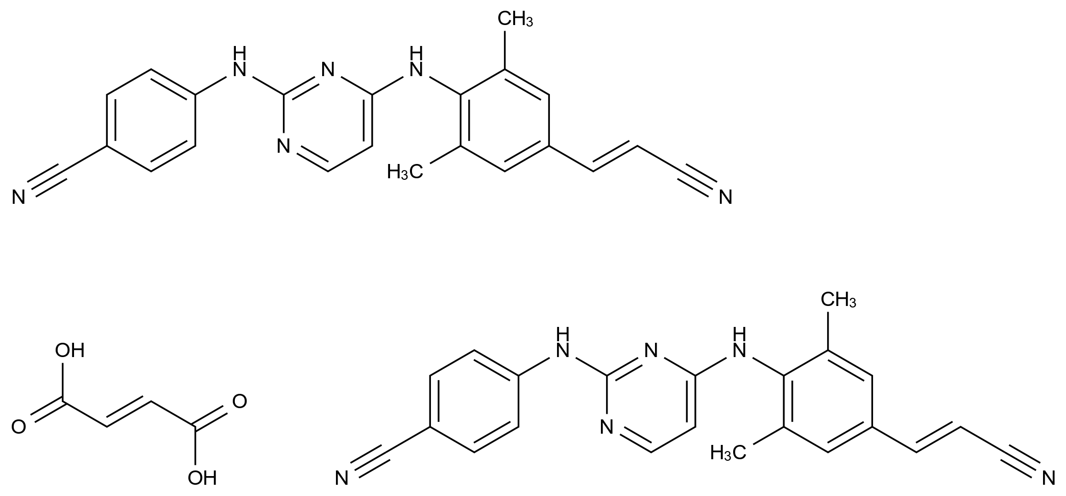 CAS No.:877817-88-4,RIlpivirine fumarate (2:1)