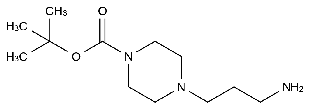  tert-Butyl 4-(3-aminopropyl)piperazine-1-carboxylate CAS 373608-48-1 结构式 Chemical Structure
