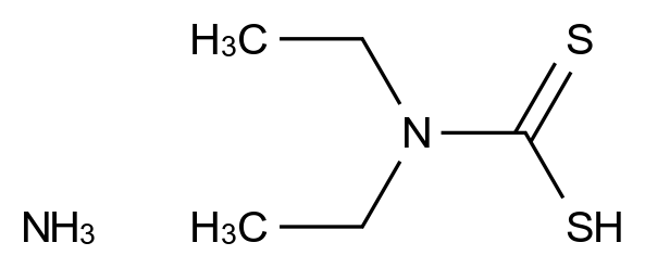 21124-33-4
Ammonium diethyldithiocarbamate
diethylcarbamodithioic acid, ammonia salt CAS 21124-33-4 chemical structure