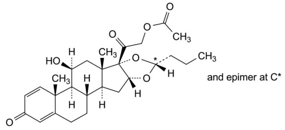 布地奈德EP杂质K (差向异构体混合物) Budesonide EP Impurity K (Mixture of Epimer) CAS 51333-05-2 结构式 Chemical Structure
