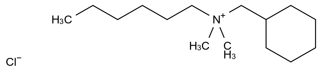 苄基二甲基己基氯化铵 22559-57-5
I010P10X5B
Benzylhexyldimethylammonium chloride
UNII-I010P10X5B
Benzenemethanaminium, N-hexyl-N,N-dimethyl-, chloride (1:1)
Ammonium, benzylhexyldimethyl-, chloride
Benzenemethanaminium, N-hexyl-N,N-dimethyl-, chloride CAS 22559-57-5 结构式 Chemical Structure