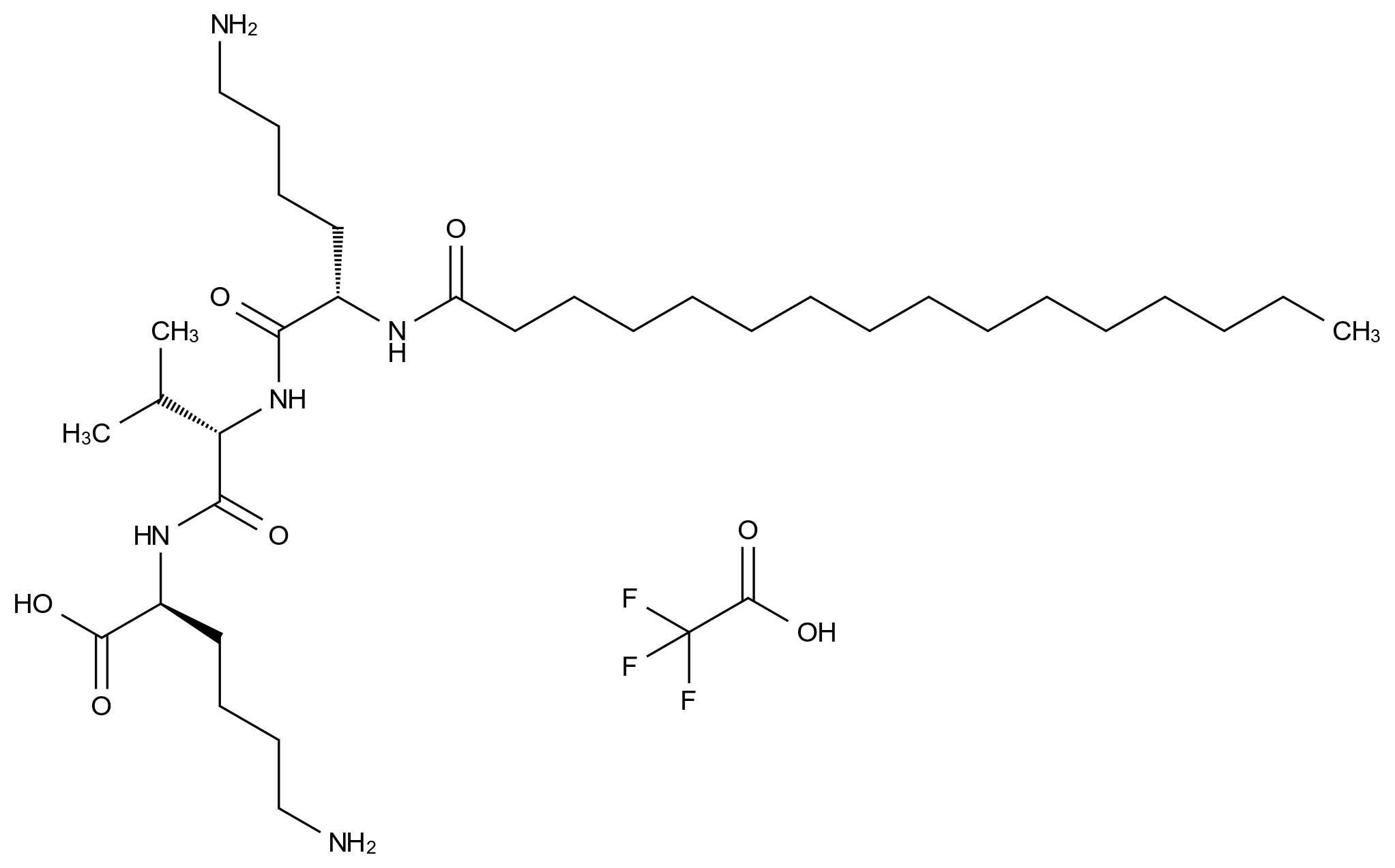 CAS No.:623172-55-4（free base）,Palmitoyl Tripeptide-5 TFA