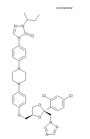 伊曲康唑 Itraconazole CAS 84625-61-6 结构式 Chemical Structure