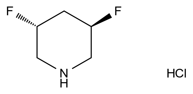  rel-(3R,5R)-3,5-Difluoropiperidine hydrochloride CAS 259110-61-7 结构式 Chemical Structure