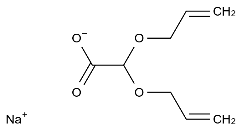  Sodium 2,2-bis(allyloxy)acetate CAS 24310-01-8 结构式 Chemical Structure