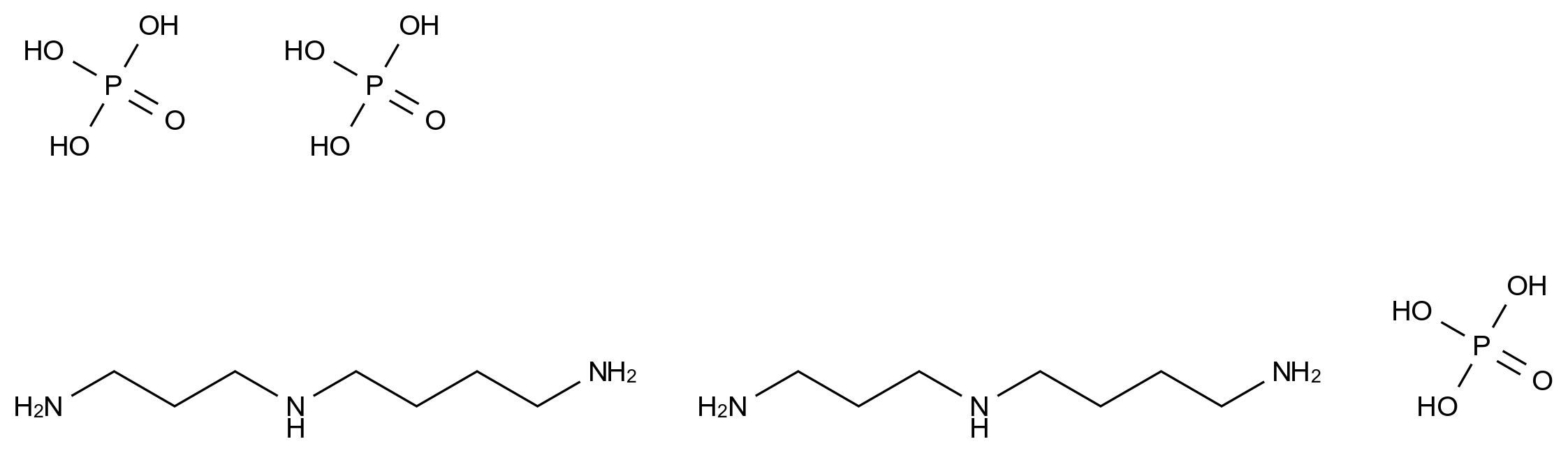 Spermidine phosphate CAS 49721-50-8 结构式 Chemical Structure