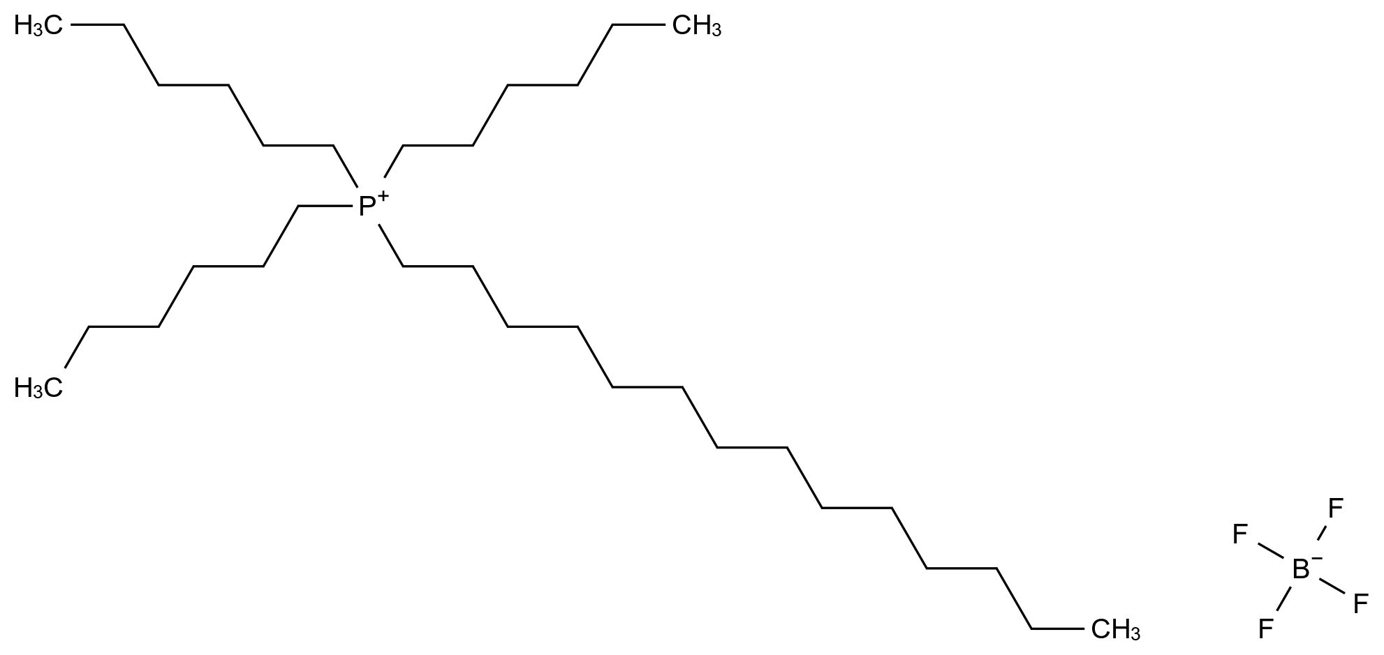 Trihexyl(tetradecyl)phosphonium tetrafluoroborate CAS 374683-55-3 chemical structure