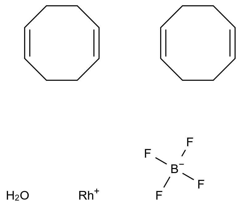 207124-65-0
2C8H12.BF4.Rh.H2O
6196AH
Bis(1,5-cyclooctadiene)rhodium(I) tetrafluoroborate hydrate CAS 207124-65-0 chemical structure
